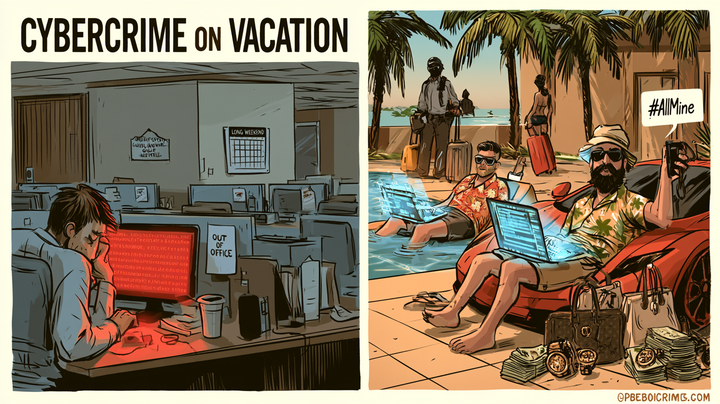 Cybercrime on Vacation: Who Gets the Weekend Off?